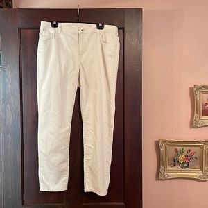 Chico’s platinum denim ankle jean ecru size 2